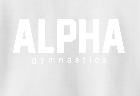 Alpha Gymnastics "Tonal Puff" Design Basic Hooded Sweatshirt (white)