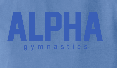 Alpha Gymnastics "Tonal Puff" Design S/S T-shirt (flo blue)