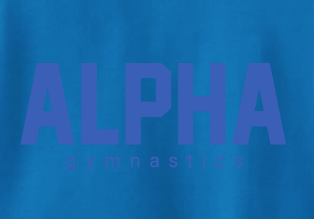 Alpha Gymnastics "Tonal Puff" Design Comfort Colors Crewneck Sweatshirt (flo blue)(adult)