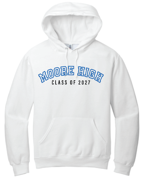 Moore High Sophomores "Arch Moore High" Design Hooded Sweatshirt (white)