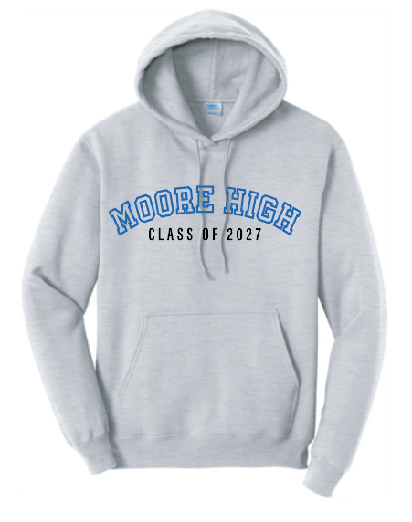 Moore High Sophomores "Arch Moore High" Design Hooded Sweatshirt (ash)