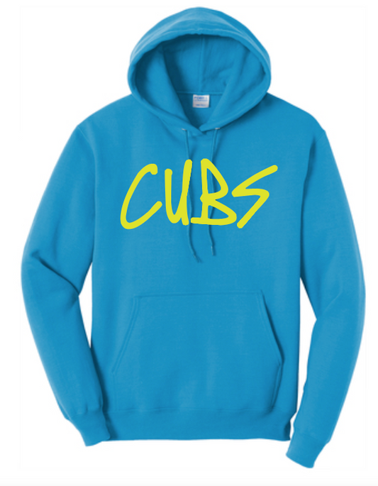 Cleveland "CUBS" Design Hooded Sweatshirt (blue)(adult)