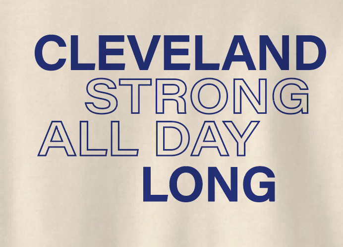 Cleveland "Strong" Design Crewneck Sweatshirt (adult)