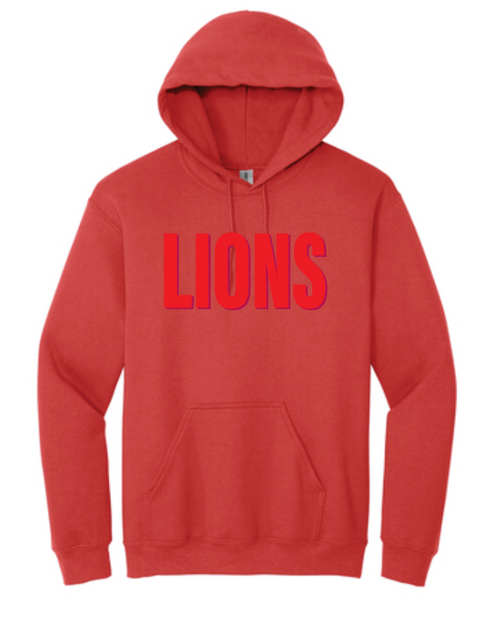 Moore Athletics "Red Puff Lions" Hooded Sweatshirt