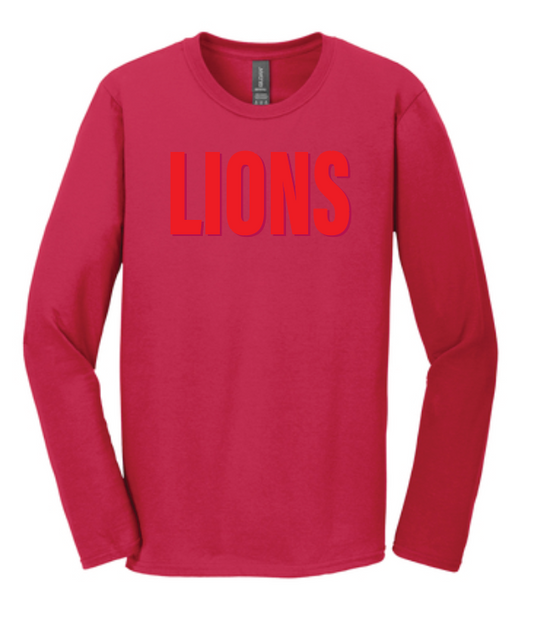 Moore Athletics "Red Puff Lions" L/S T-shirt