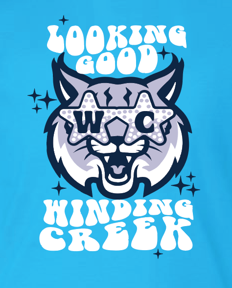 Winding Creek "Looking Good" Design S/S T-shirt (aqua)