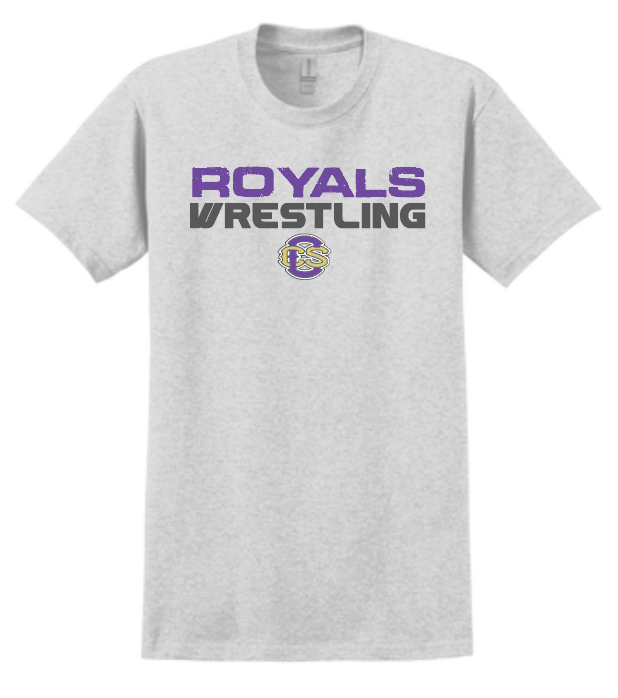 CCS Wrestling "Royals Wrestling" Design S/S T-shirt (ash)