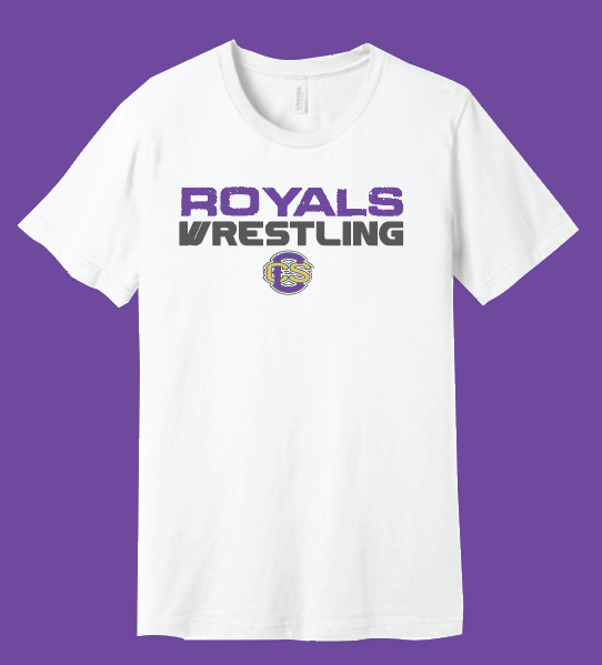 CCS Wrestling "Royals Wrestling" Design S/S T-shirt (white)