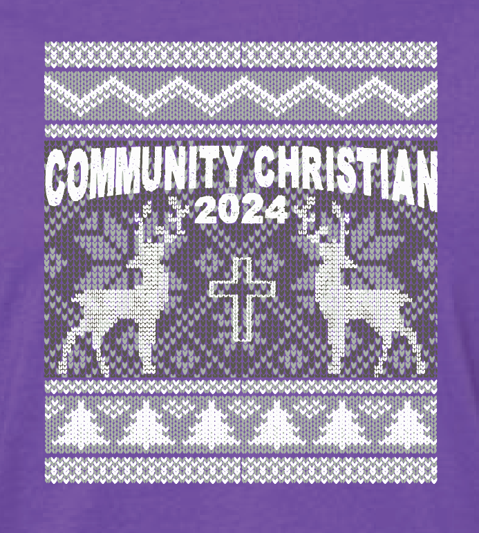 CCS Wrestling Christmas Design L/S T-shirt (youth)(purple)