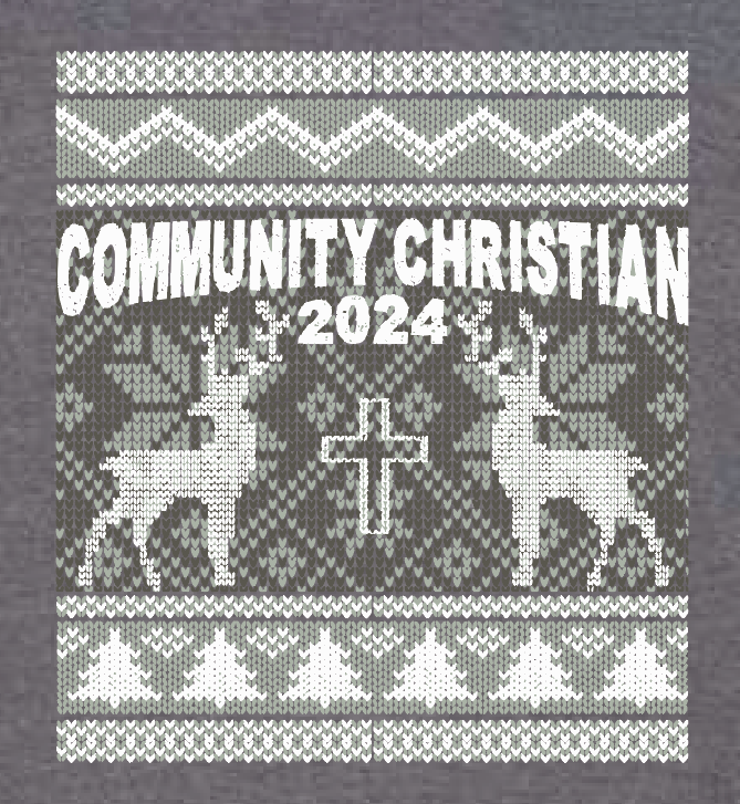 CCS Wrestling Christmas Design L/S T-shirt (adult)(grey)