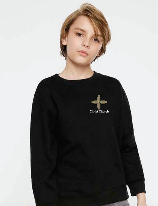 Christ Church LA T's Crewneck Sweatshirt (black)(youth)