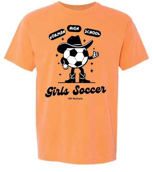 NHS Girls Soccer "Cowball" Design Comfort Colors S/S T-shirt