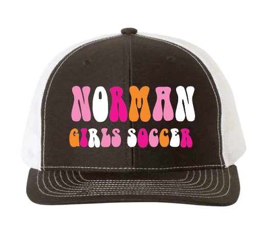 NHS Girls Soccer "Color Letters" Design Trucker Hat