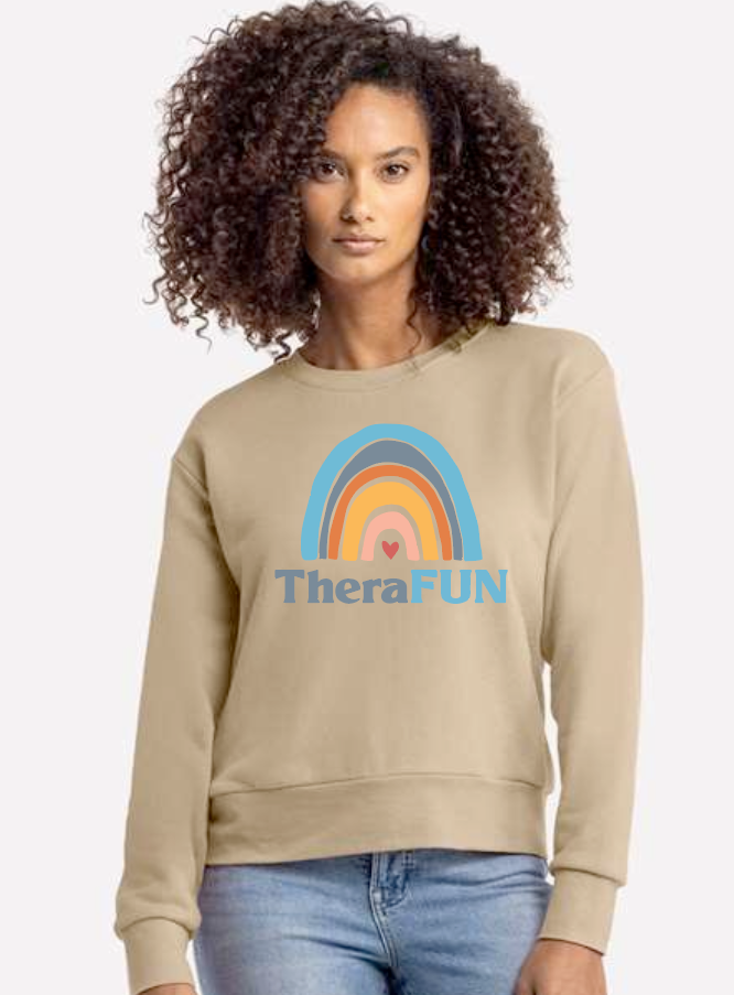 TheraFun "Logo" Design Ladies Sueded Sweatshirt