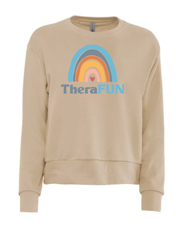 TheraFun "Logo" Design Ladies Sueded Sweatshirt