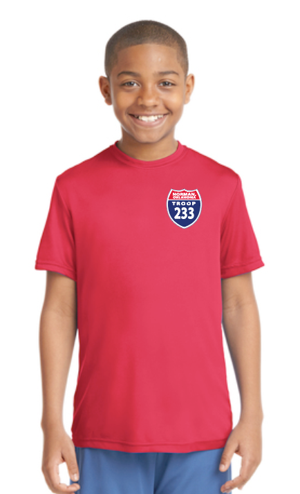 Troop 233 "Highway to Eagle" Design S/S Moisture Wicking T-shirt