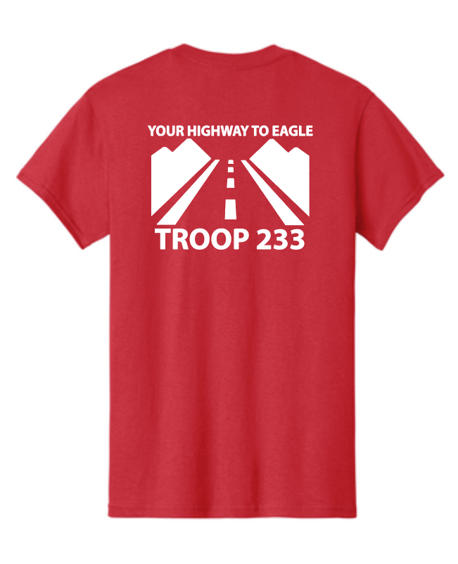 Troop 233 "Highway to Eagle" Design S/S T-shirt