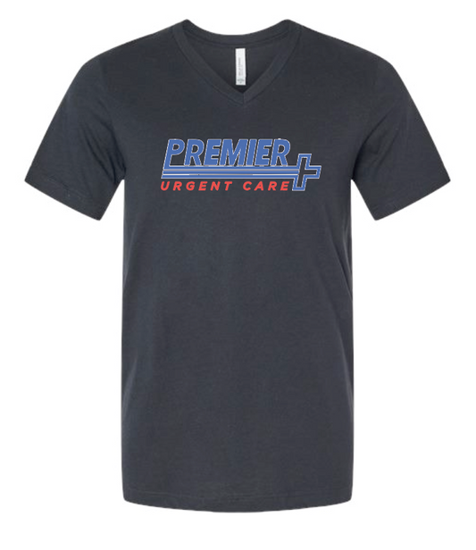 Premier Plus "Logo" S/S V-neck T-shirt (black)
