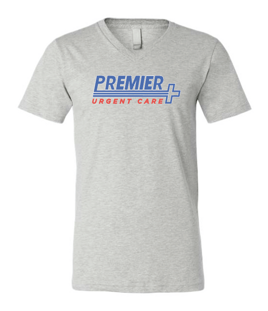 Premier Plus "Logo" S/S V-neck T-shirt (heather)