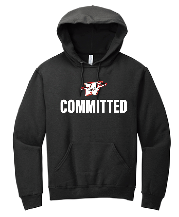 Washington High "Committed" Design Hooded Sweatshirt (black)