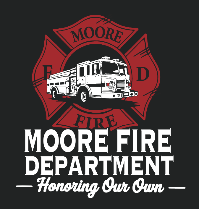 Moore Fire Department "Honoring Our Own" Design Hooded Sweatshirt