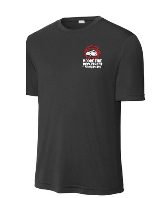Moore Fire Department "Honoring Our Own" Design Moisture Wicking S/S T-shirt