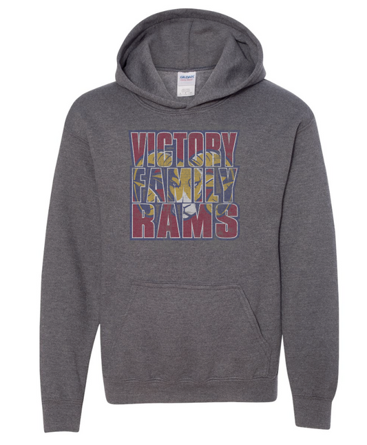 VFS "Ram Distressed" Design Gildan Hooded Sweatshirt