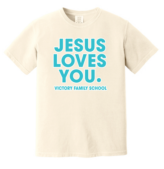 VFS "Jesus Loves You" Design Comfort Colors S/S T-shirt (ivory)