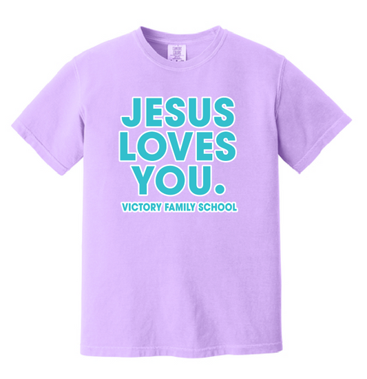 VFS "Jesus Loves You" Design Comfort Colors S/S T-shirt (violet)