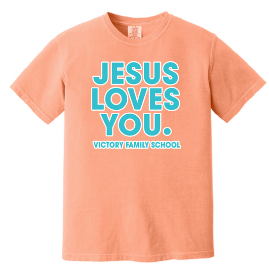 VFS "Jesus Loves You" Design Comfort Colors S/S T-shirt (melon)