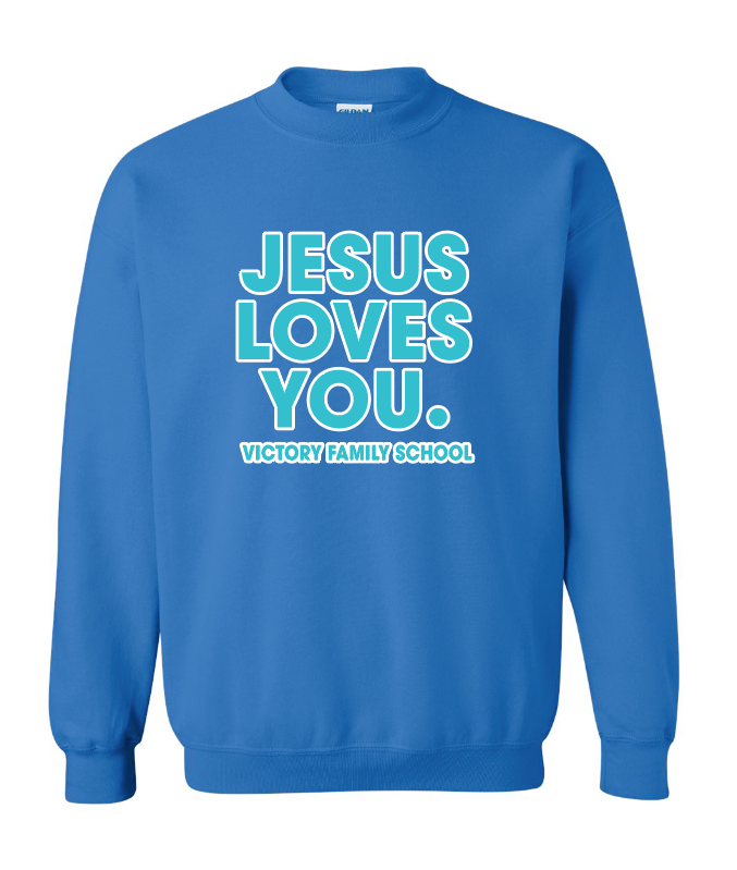 VFS "Jesus Loves You" Design Crewneck Sweatshirt (royal)