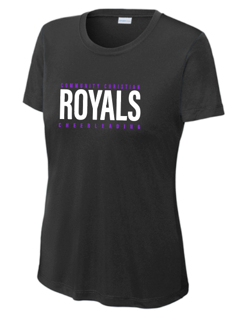 CCS Cheer "Athletic Block" Design Women's Moisture Wicking Tee