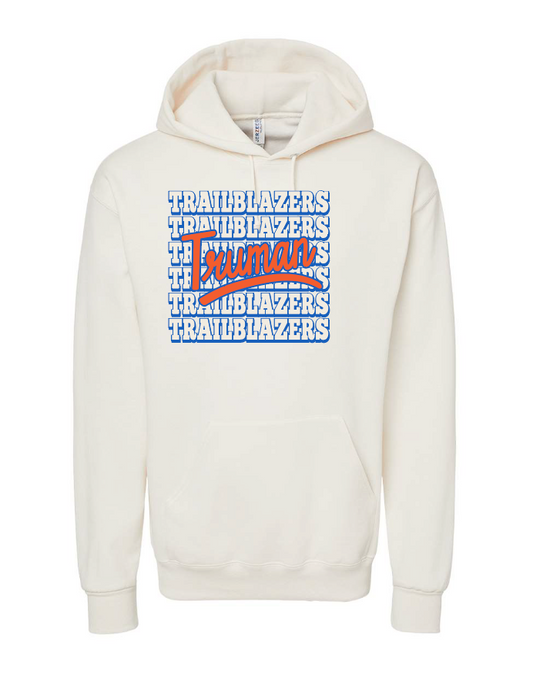 Truman "Stack Script" Design Jerzees Hooded Sweatshirt