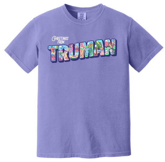 Truman "Postcard" Design Comfort Colors S/S T-shirt (violet)