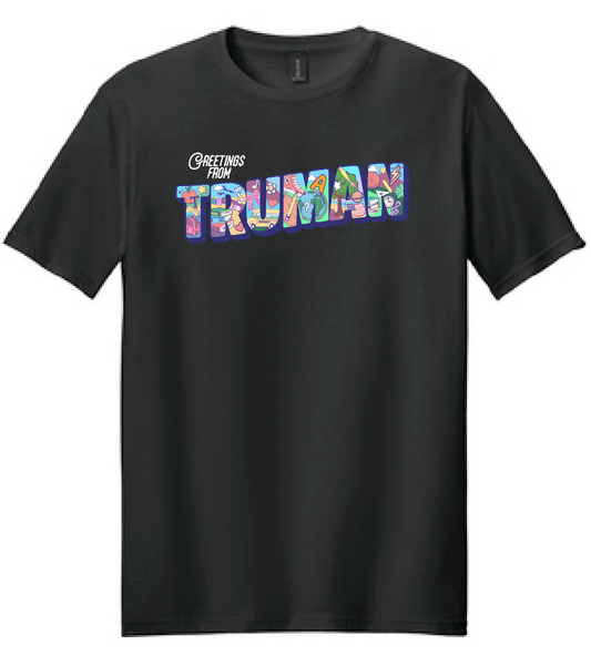 Truman "Postcard" Design Tultex S/S T-shirt (black)
