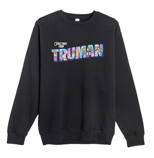 Truman "Postcard" Design Lane Seven Crewneck Sweatshirt (black)