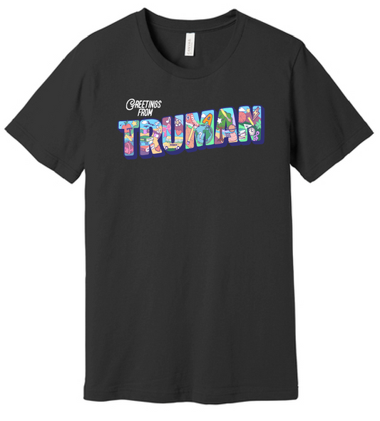 Truman "Postcard" Design BellaCanvas S/S T-shirt (black)