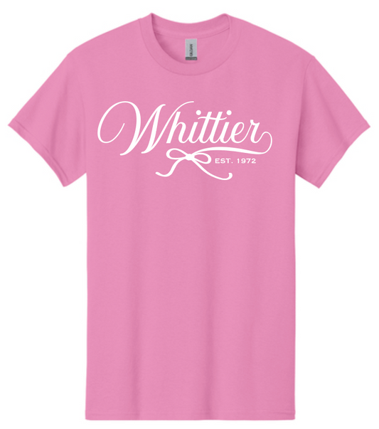 Whittier "Bow Script" Design Gildan S/S T-shirt