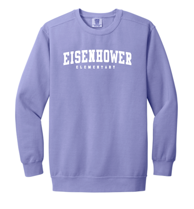 Eisenhower "Simple Arch" Design Comfort Colors Sweatshirt (violet)