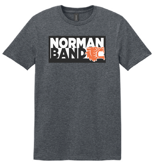 NHS Band "Block Logo" Design Softstyle S/S T-shirt (dark heather)