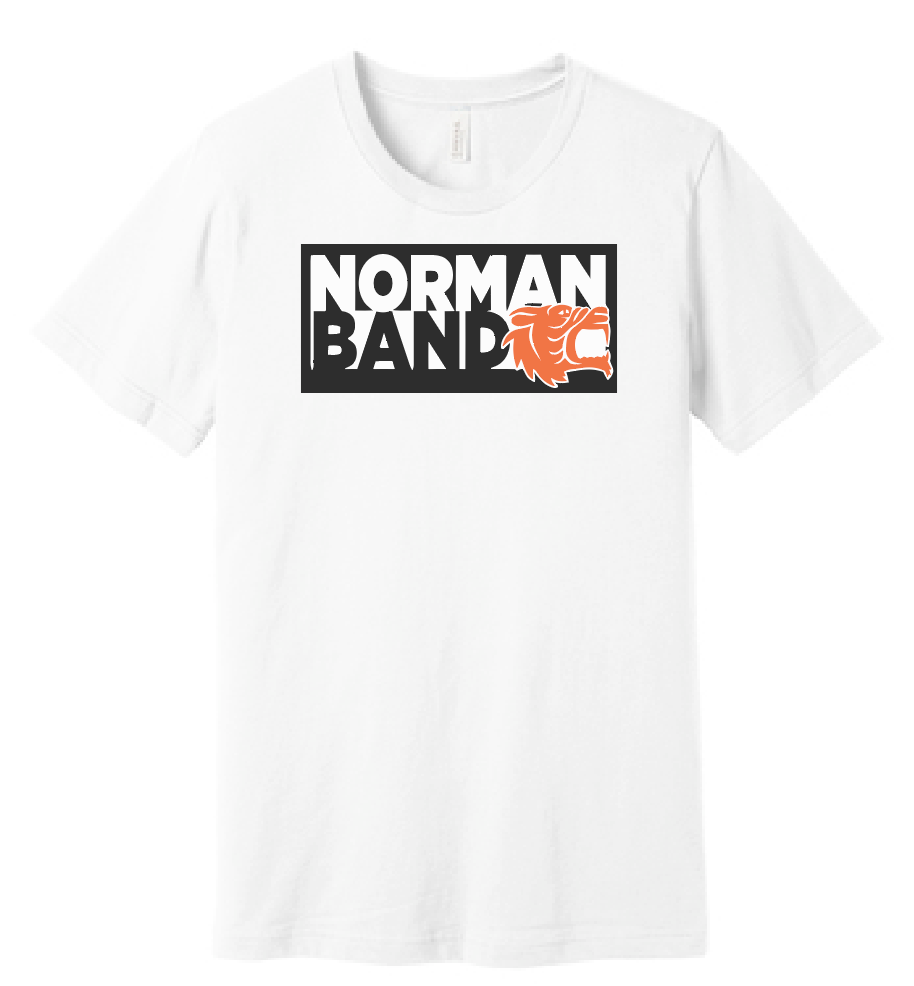 NHS Band "Block Logo" Design Softstyle S/S T-shirt (white)