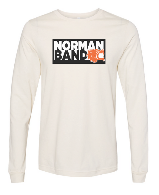 NHS Band "Block Logo" Design Tultex L/S T-shirt (natural)