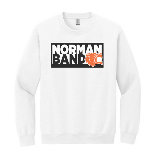 NHS Band "Block Logo" Design Jerzees Sweatshirt (white)
