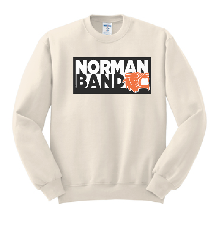 NHS Band "Block Logo" Design Jerzees Sweatshirt (cream)