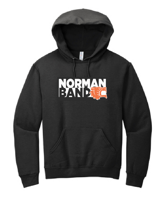 NHS Band "Block Logo" Design Jerzees Hooded Sweatshirt (black)