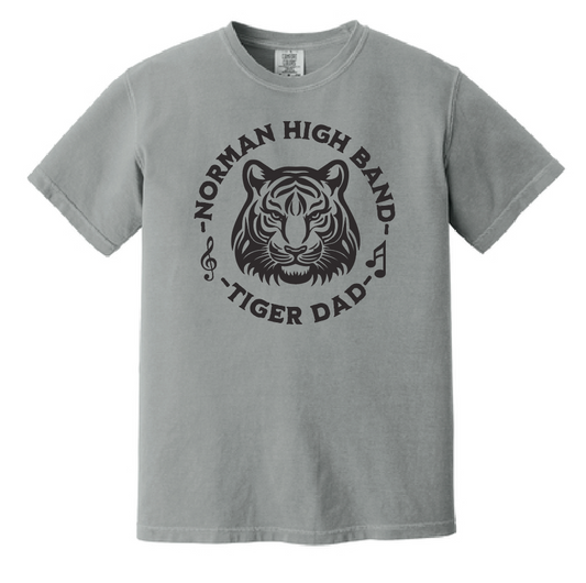 NHS Band "Tiger Dad" Design Comfort Colors S/S T-shirt (granite)