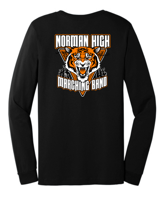 NHS Band "Marching Band" Design Softstyle L/S T-shirt (black)
