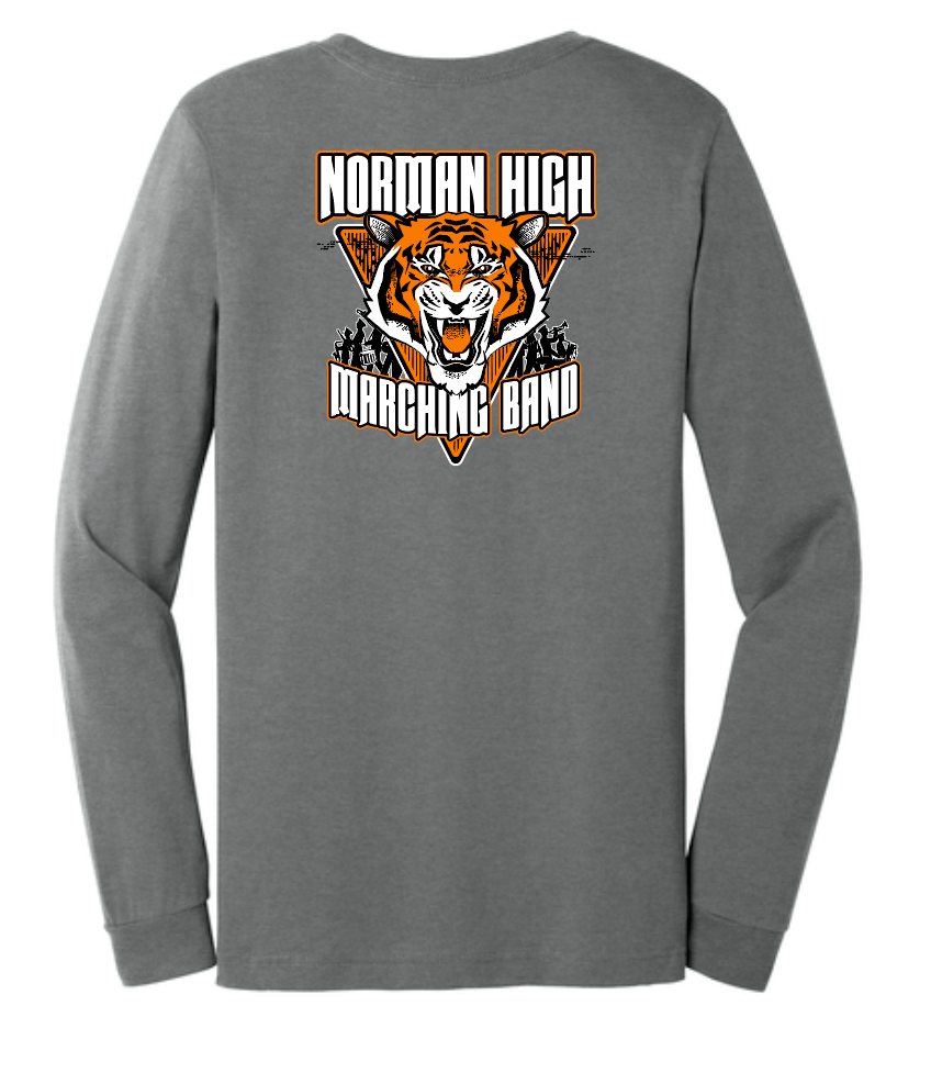 NHS Band "Marching Band" Design Tultex L/S T-shirt (dark heather)