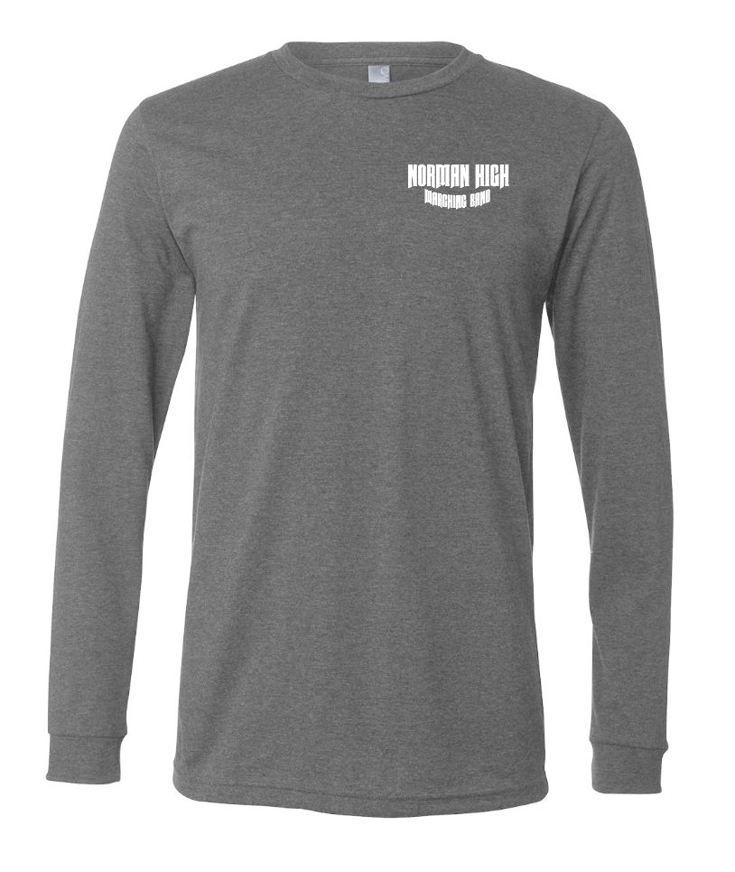 NHS Band "Marching Band" Design Tultex L/S T-shirt (dark heather)