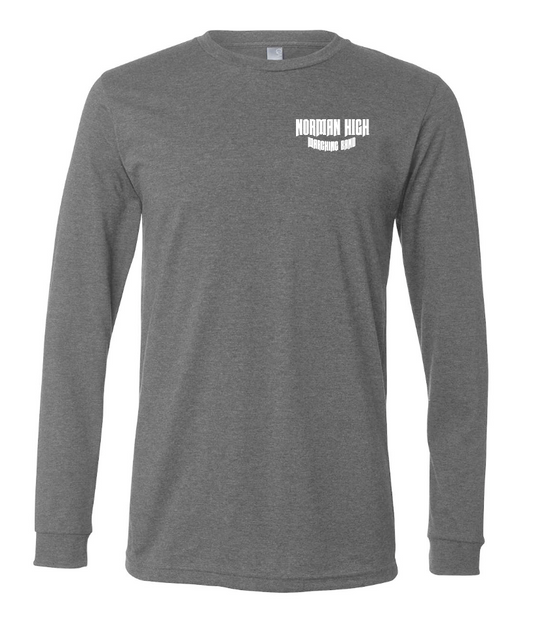NHS Band "Marching Band" Design Tultex L/S T-shirt (dark heather)